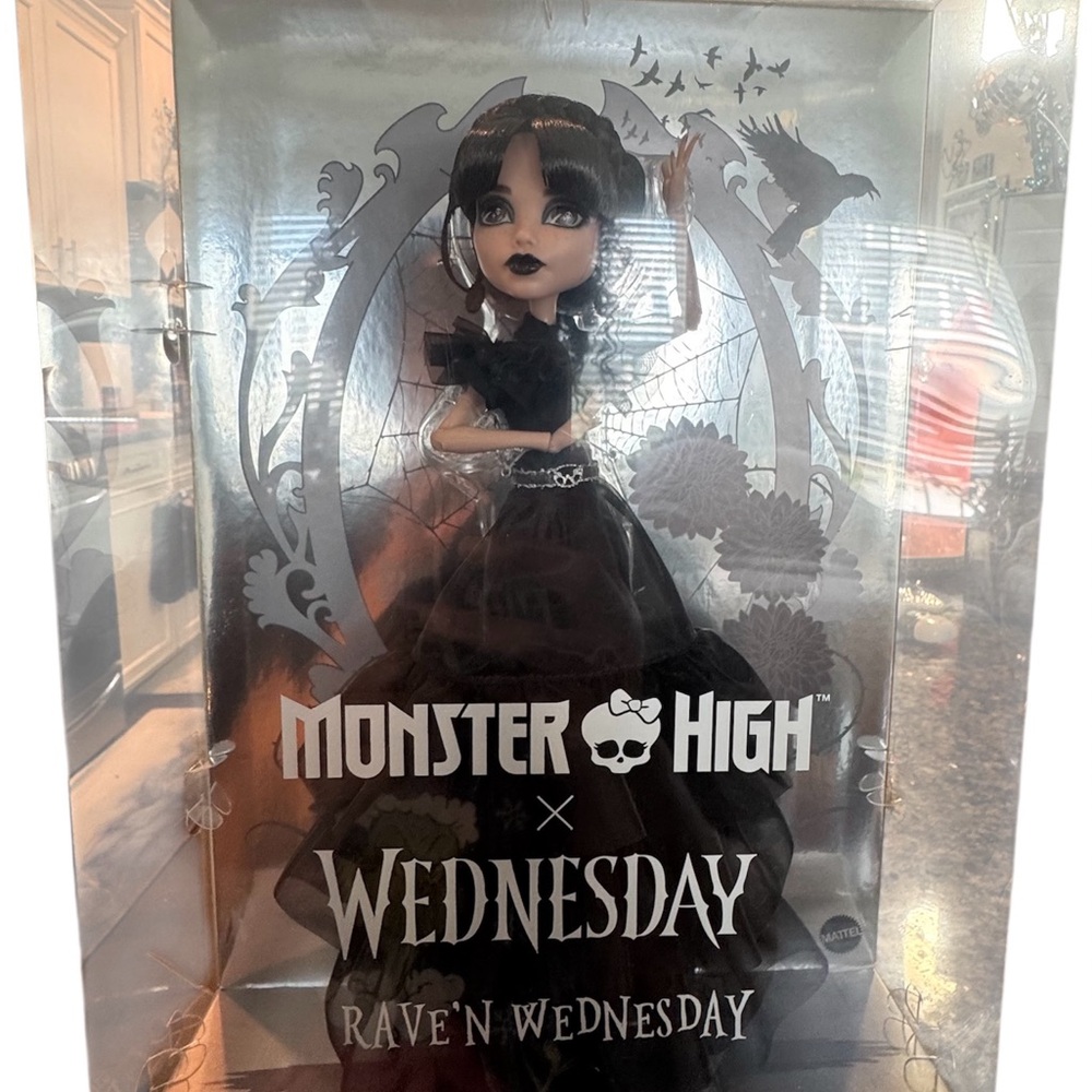 Wednesday Addams Monster High Raven Doll in Black Dress Collectible